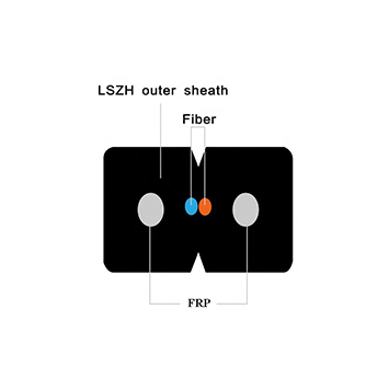 Kabel-Quadrat GJXFH-2B Fiber Optic Drop